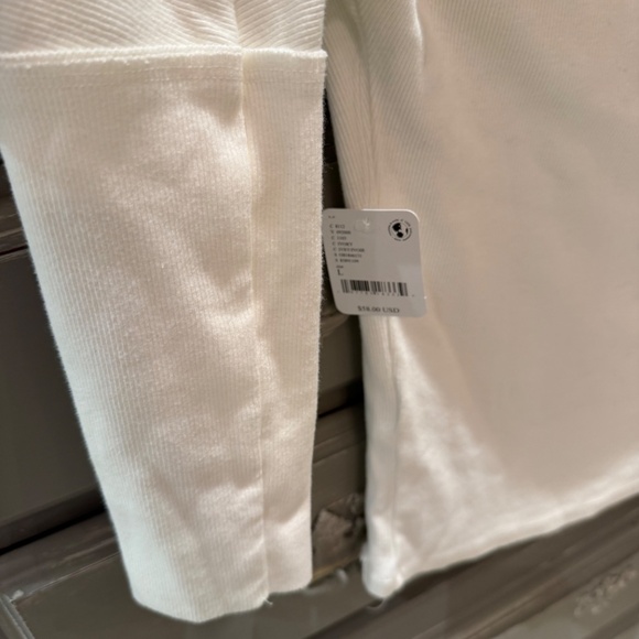 FREE PEOPLE We The Free GIGI Long Sleeve Cowl Neck Top - WHITE *NWT* size L - Picture 8 of 8